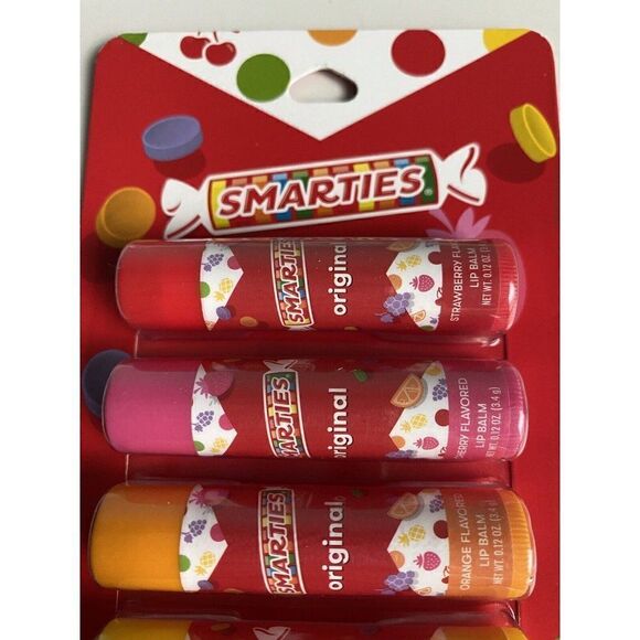 8 Pack TASTE BEAUTY SMARTIES FLAVORED Lip Balms Assorted Fruit Flavors NEW - Picture 2 of 14